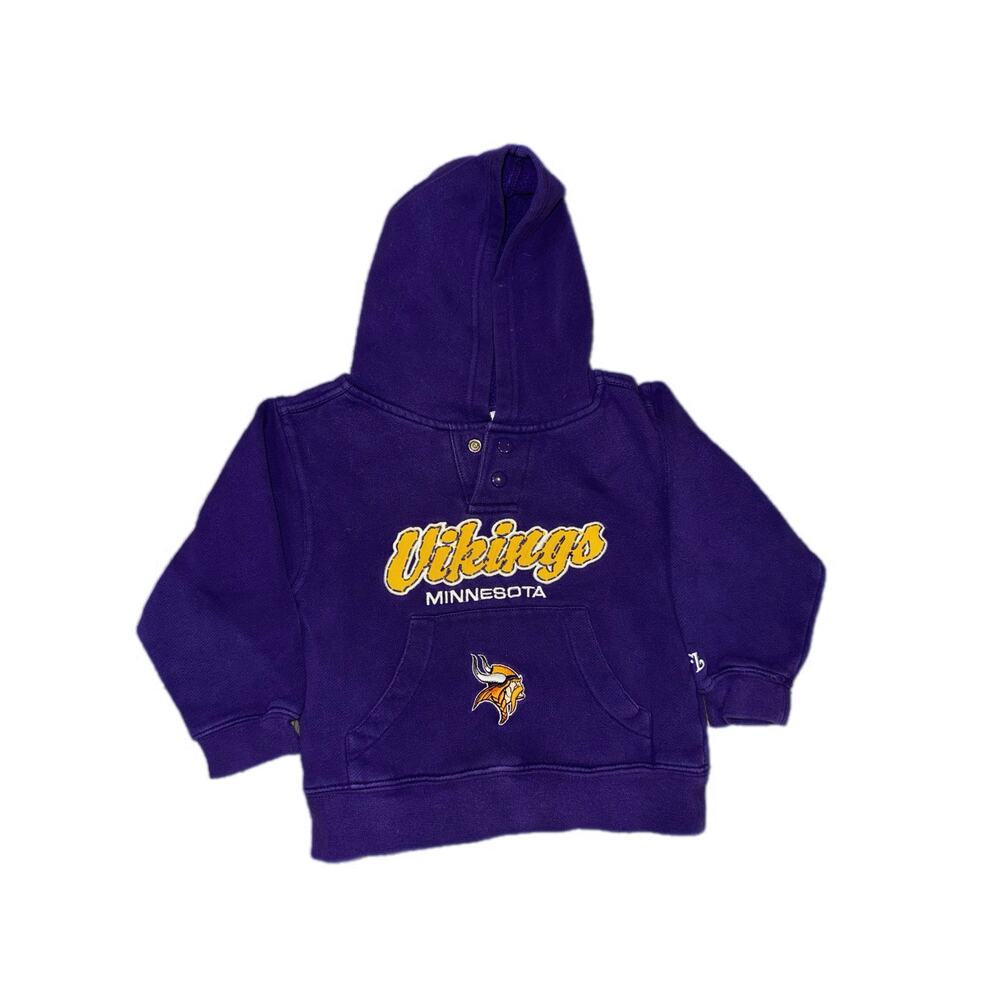 Minnesota Vikings NFL Team Unisex Children Sweatshirt Purple Hoodie / Size 3T